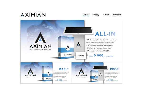 Webdesign AXIMIAN – prezentace systému