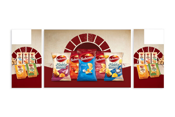 Vizualizace promo stánku Bohemia Chips