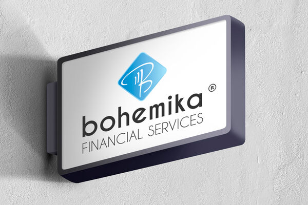 Návrh exteriérové cedule Bohemika Financial Services