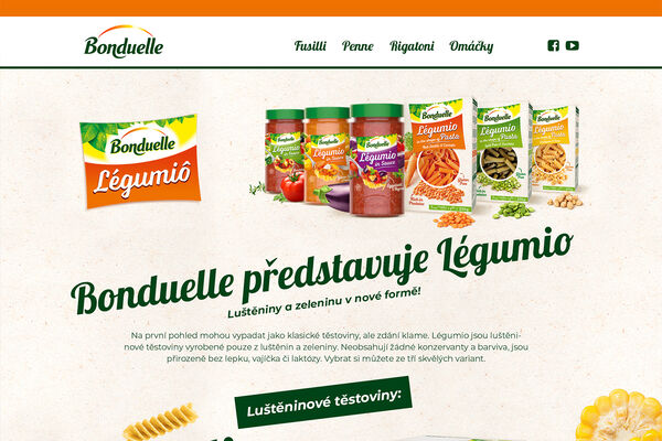 Grafický návrh webu Legumio