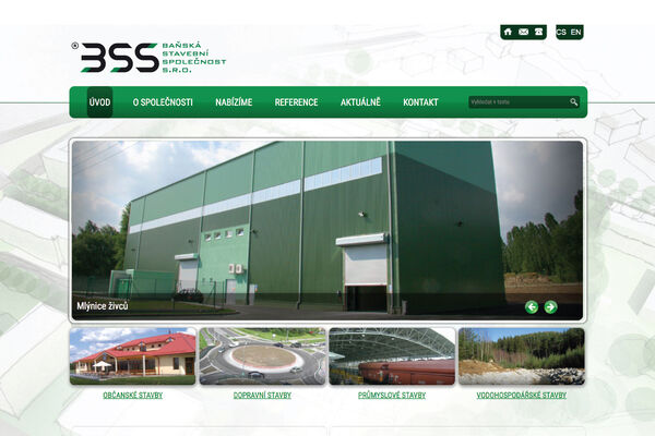 Web design BSS – Baňská stavební společnost s.r.o.