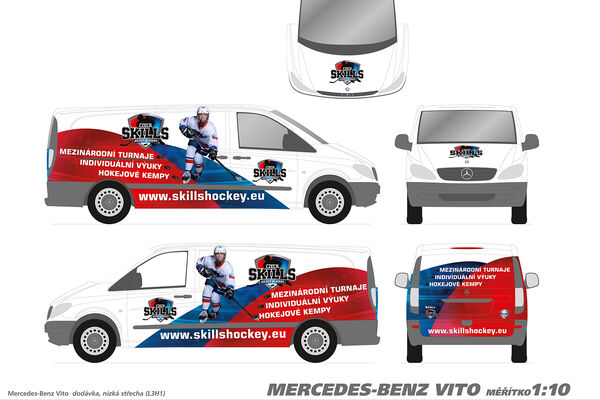 Polep vozidla Czech Skills Hockey Academy