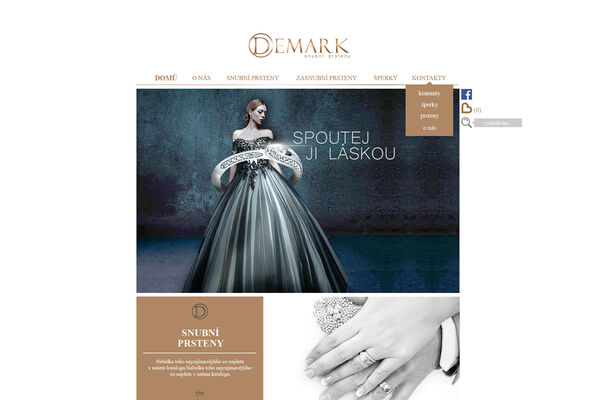 Webdesign klenotnictví DEMARK
