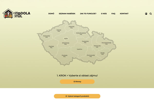 Grafický návrh webu Stodola Stůl